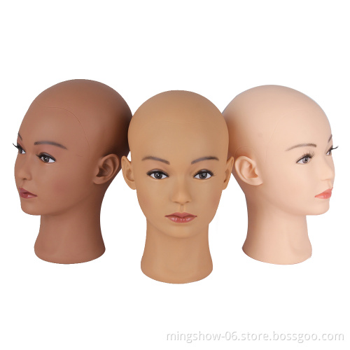 Afro Bald Mannequin Head Black Female Manikin Mode Professional Cosmetology For Wig Making Dummy Head 54cm Wig Making Heads